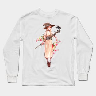 White flower witch Long Sleeve T-Shirt